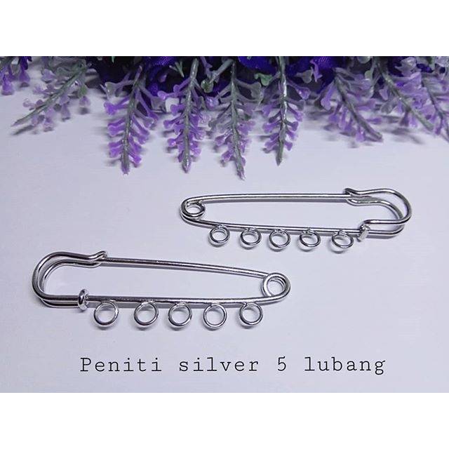 Peniti silver 5 lubang