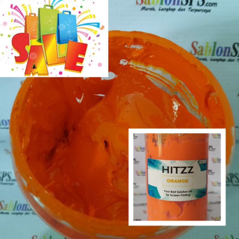 TINTA SABLON PLASTISOL HITZZ ORANGE 1KG