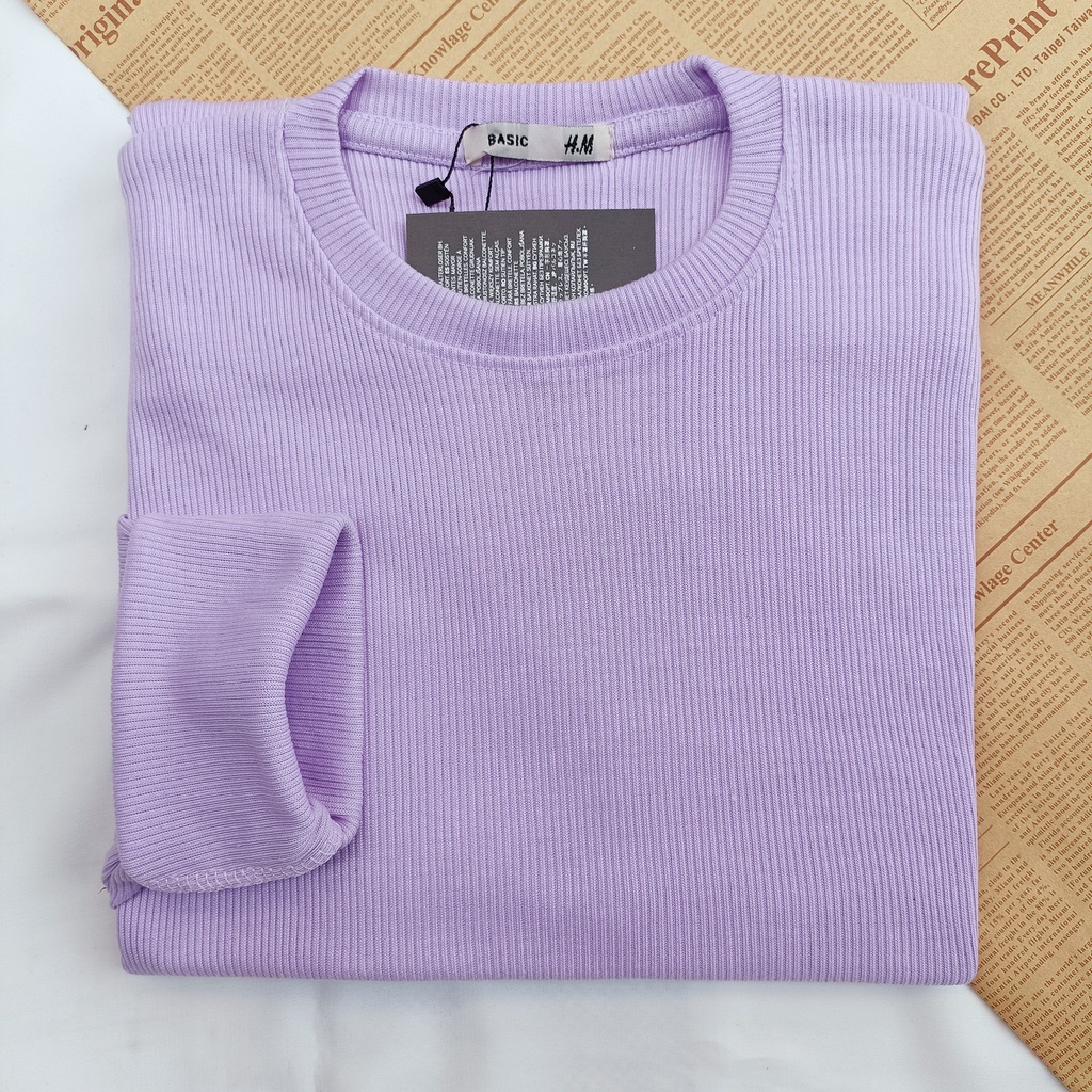 PART II Kaos Rib Premium / Kaos Grosir / Kaos Rib Premium Tebal / Kaos Lengan Panjang Termurah-LILAC