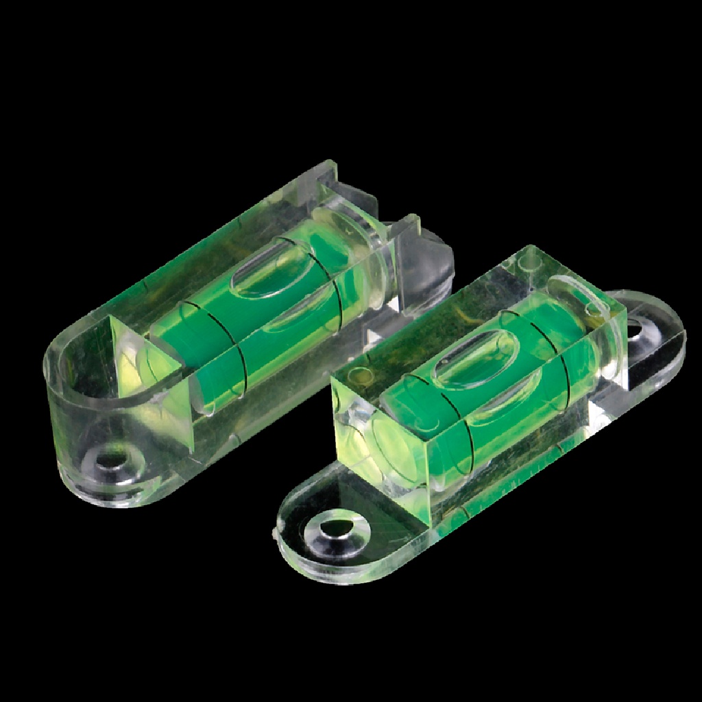 (lsingers1) Bubble Spirit Level Mini Bentuk Kotak Bahan Akrilik Dengan Lubang Skrup