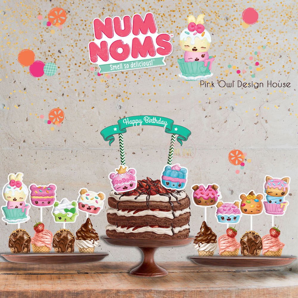 Num Noms Cake Topper