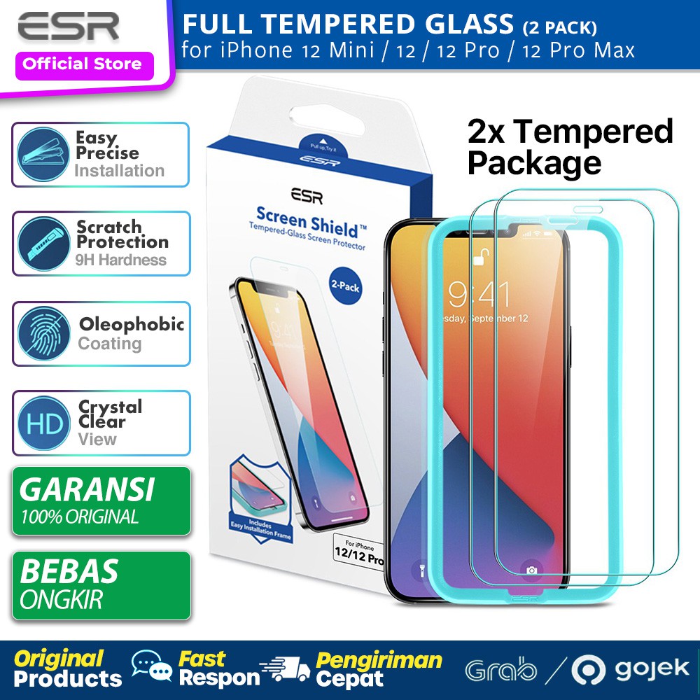 Tempered Glass iPhone 12 Pro M   ax 12 Mini 12 Pro 12 - Original ESR Anti