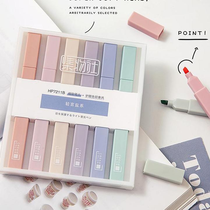 

Terbaik.. STABILO BALOK PASTEL COLOR 1 SET 6 PCS HIGHLIGHTER PASTEL