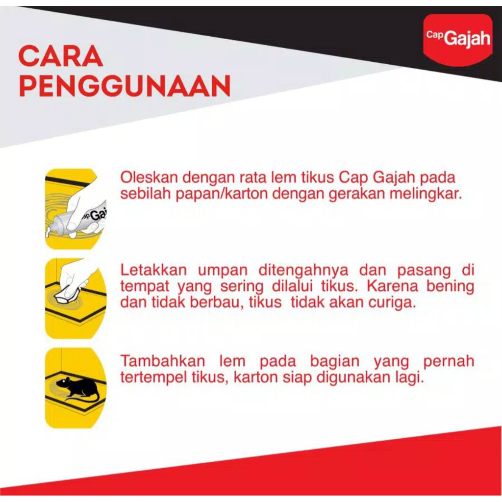 Lem Tikus Cap Gajah Odol/Tube 100 ml