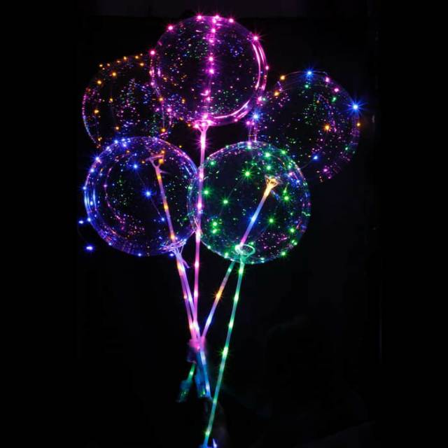 Stick Balon Transparant Lampu