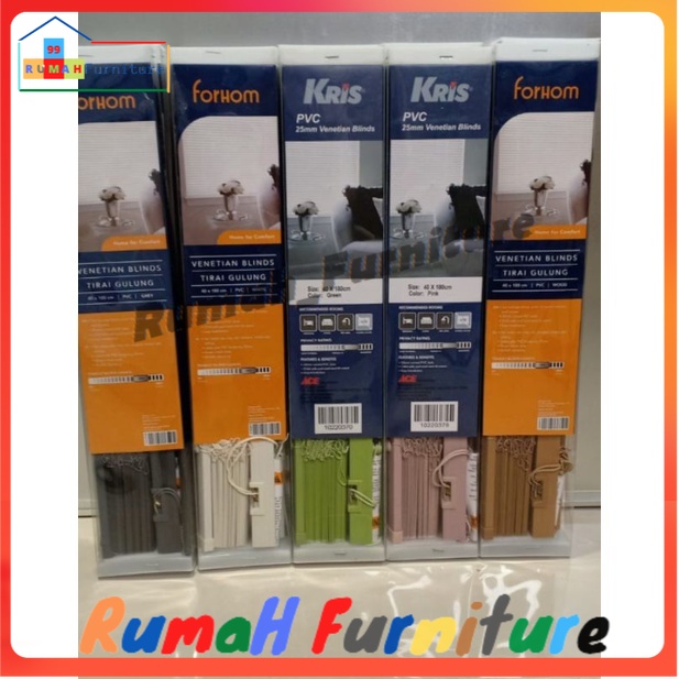 KRIS Tirai Plastik PVC Gulung Jendela 40x180