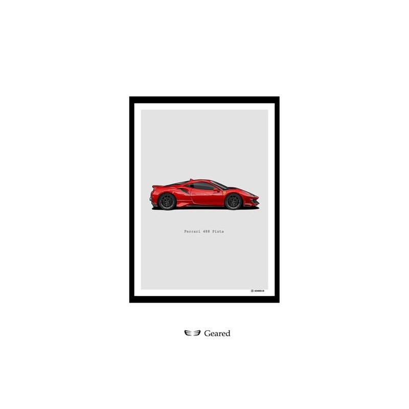 Frame Poster Ferrari 488 Pista