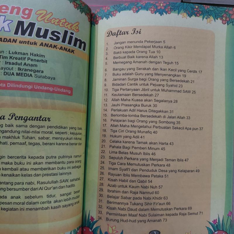 Buku Dongeng Untuk Anak Muslim - Bergambar (Full Colour)