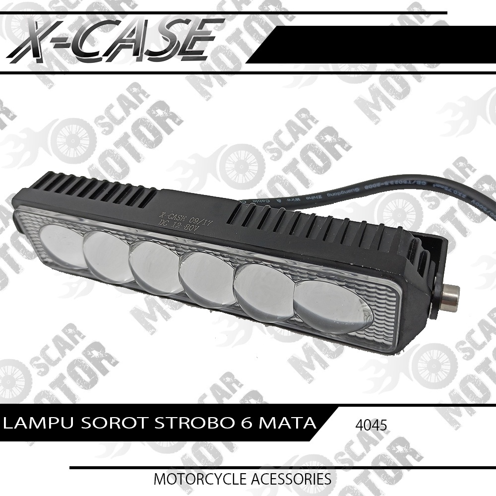 XCASE LAMPU TEMBAK LED CWL BAR 6 MATA LENSA SLIM BONWAY FLAT CREE NEWS motor