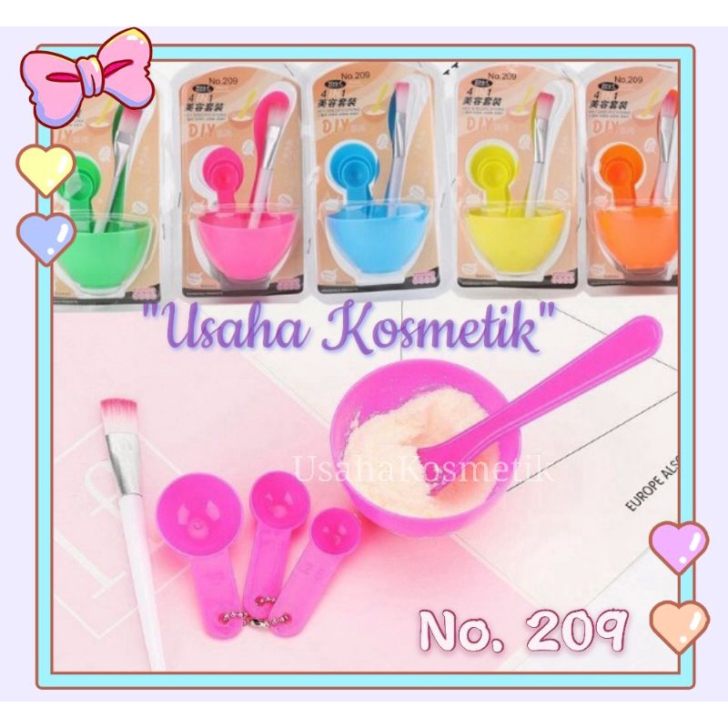 MANGKOK MASKER SET 4 IN 1/MASK BOWL/SPATULA+SENDOK+MANGKOK+KUAS PAKET HEMAT NO. 902