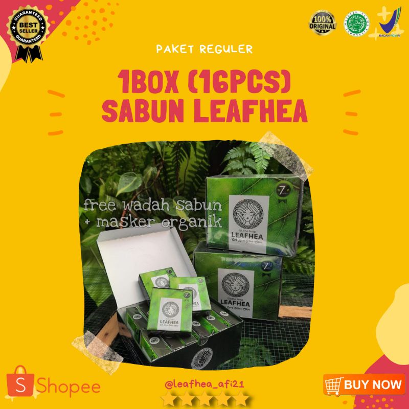 ⭐LA05⭐- SABUN LEAFEA  GLUTA SOAP ORIGINAL 100% 1BOX GRATIS MEMBER|SABUN WAJAH|SABUN MANDI| PERAWATAN