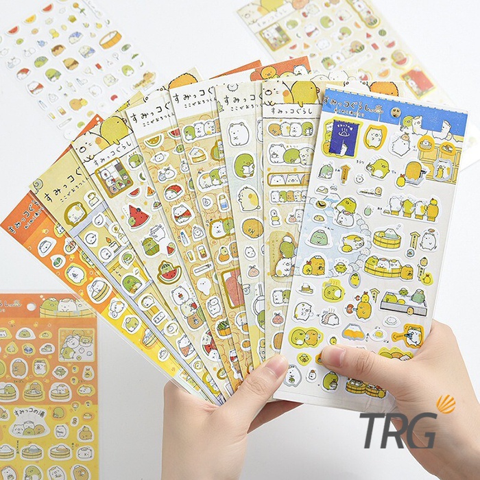 TRG Molang Sumikko Gurashi Diary Deco Stickers - Stiker Tempel Lucu TRG