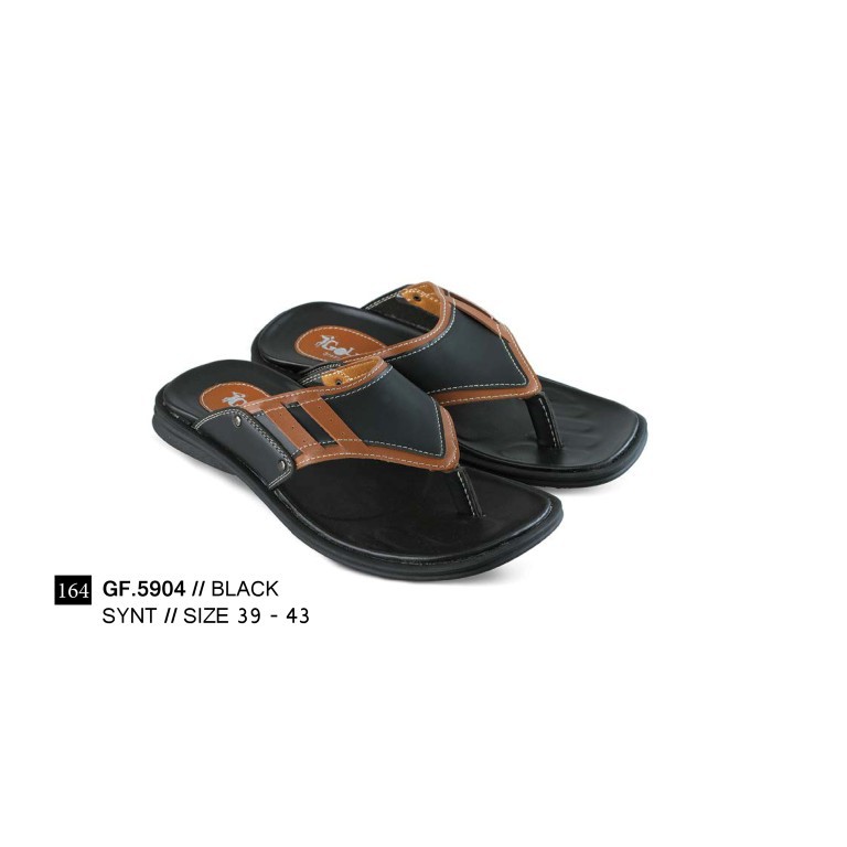 SANDAL JEPIT PRIA BLACK 39 sd 43