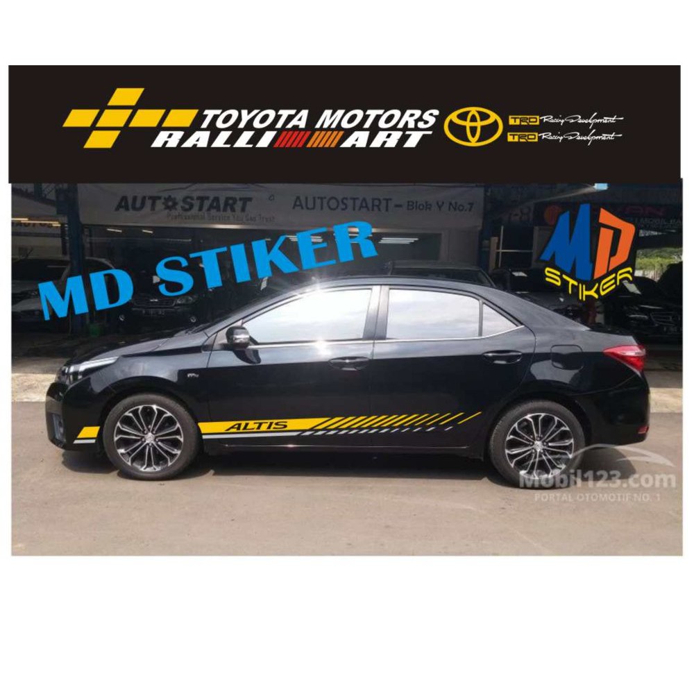 Stiker Cutting Stiker Mobil Corolla Altis Vios