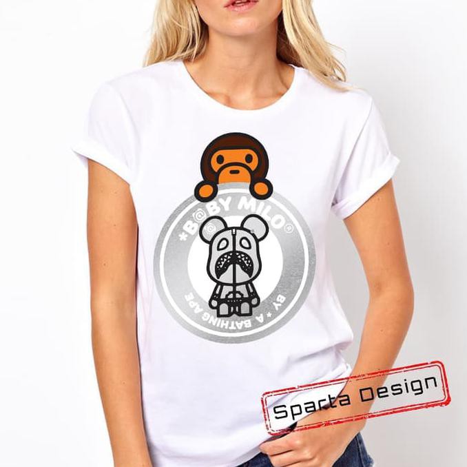 CUSTOM TSHIRT/KAOS BEARBRICK x BABY MILO BATHING APE DIGITAL PRINTING