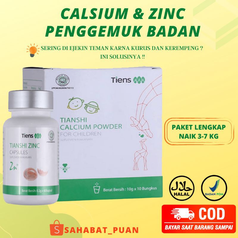 

Penggemuk Badan Dan Nutrisi Anak Dengan Kandungan Zinc Dan Kalsium Original & BPOM