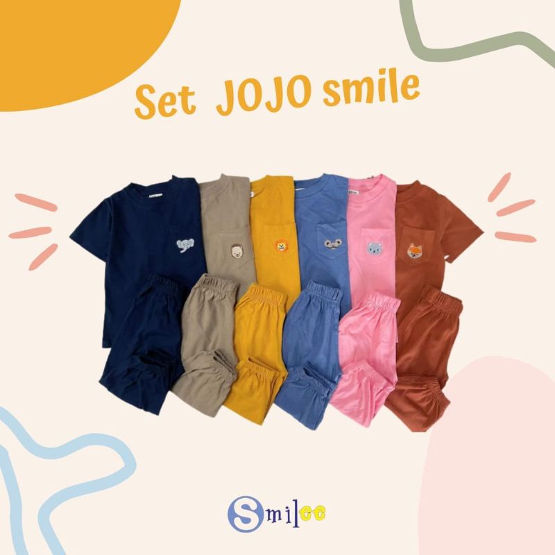 Setelan Anak Unisex | Setelan anak smilee Jojo | Baju Anak