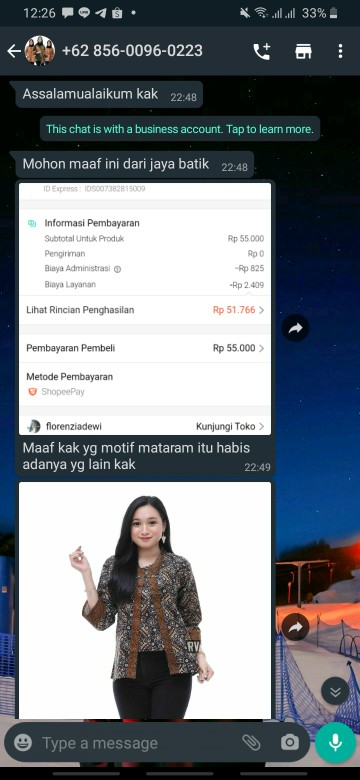 M-l-xl-xxl Batik Wanita Asj Sa Hrb026 Kenongo Kemeja Tosca Pendek