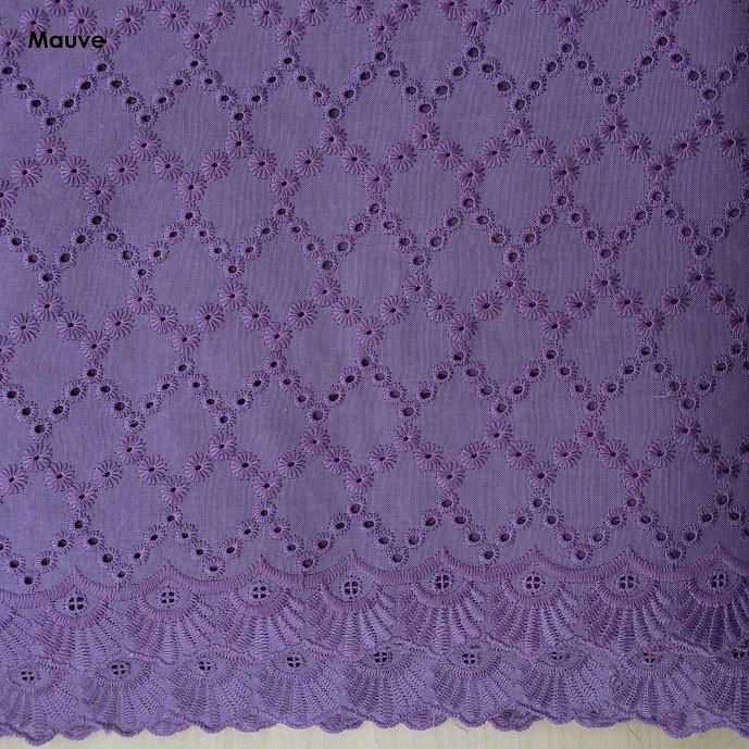 Kain Brokat / Kain Brukat CTTN Borer-15978 Permeter - Mauve