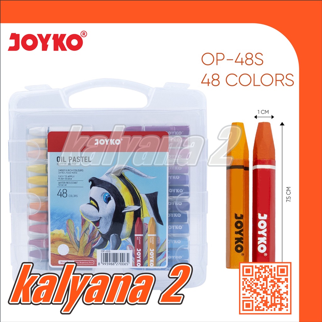 

Krayon Minyak / Crayon / Oil Pastel JOYKO OP-48S 48 Warna / Colors