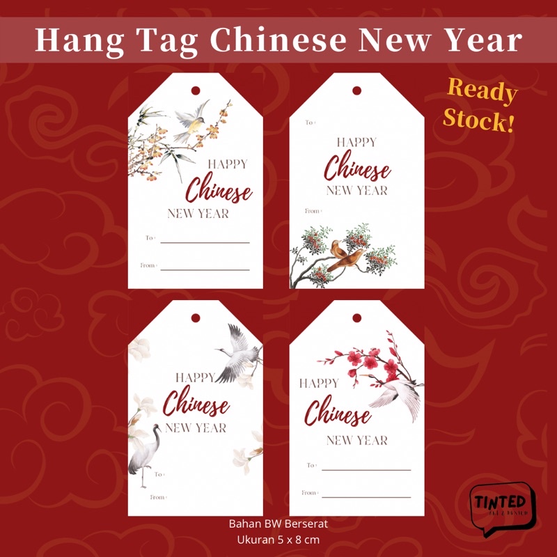 15 PCS KARTU UCAPAN HANG TAG CHINESE NEW YEAR/ UCAPAN TAHUN BARU IMLEK 2022/ YEAR OF THE TIGER/ CNY