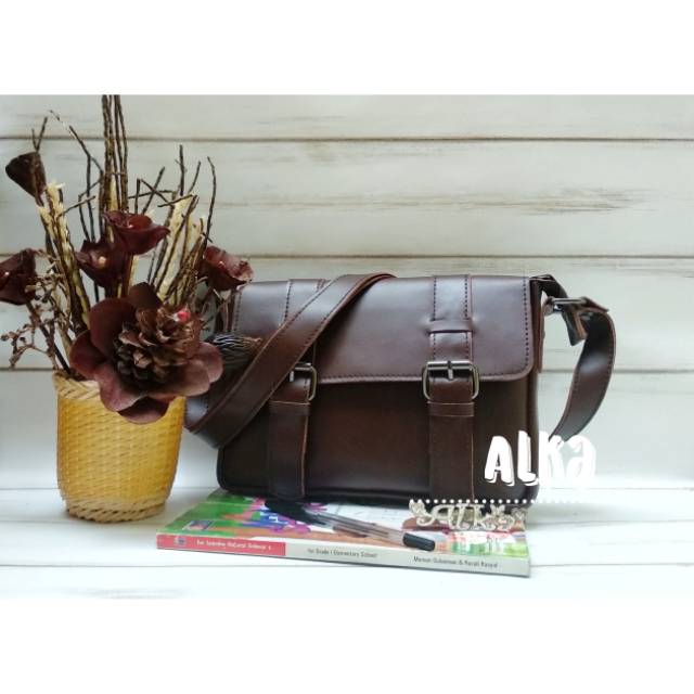 Tas Kulit Pria Tas Selempang Kulit Garut Slingbag