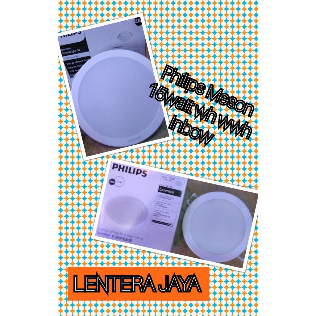 Lampu Downlight Panel LED 15watt 15 Watt 15w White Wwh Philips 6 Inch
