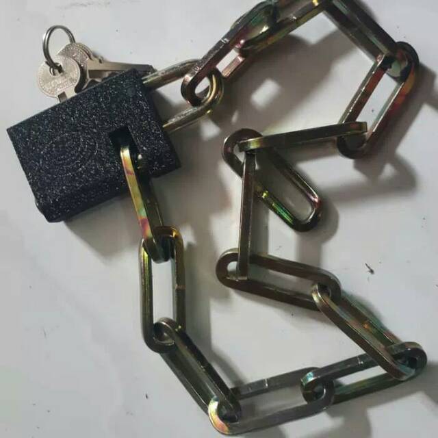 [650gr] NEW!!  Gembok Rantai Kuning kuat chain lock