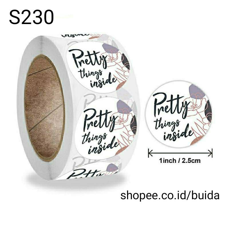 

Stiker Label Pretty Things Inside Sticker S230 Segel Kemasan Packaging Sealer Dekorasi Hiasan Hampers hangtag kartu ucapan dus box kotak kue amplop hadiah bingkisan