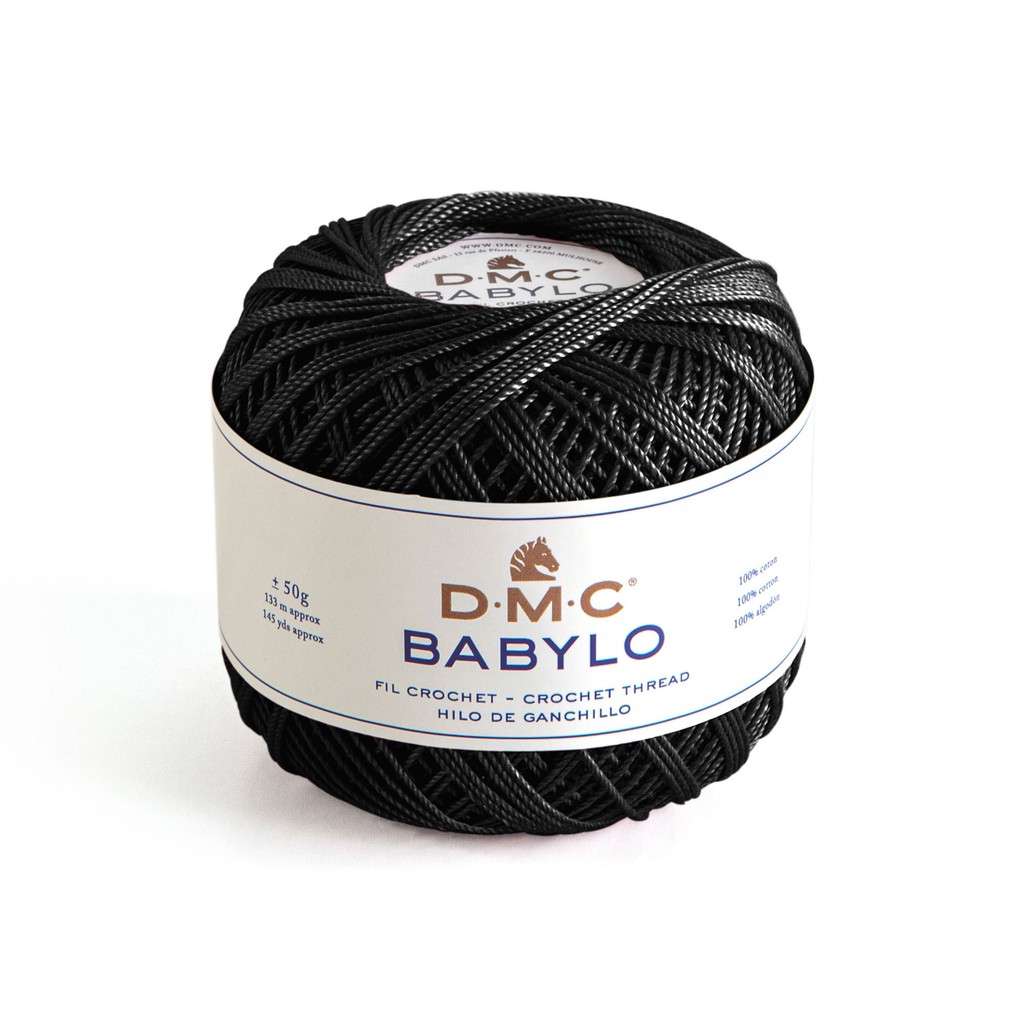 Benang Crochet DMC Babylo 50 Gram - 310 - Black Hitam