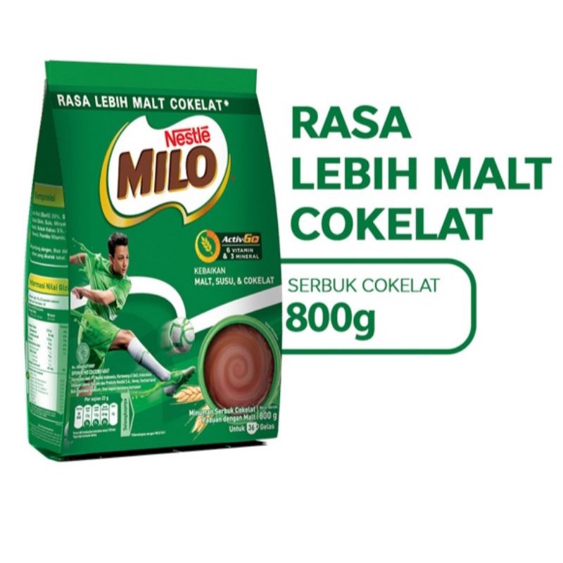 

Milo Activ-Go Susu Coklat Pouch 800g