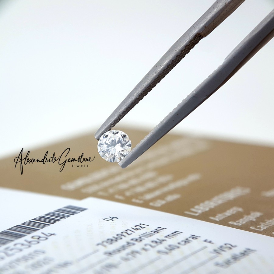 AG Jewewllery D0721003 Berlian GIA Certificate 0.40 ct F vvs2 3Ex