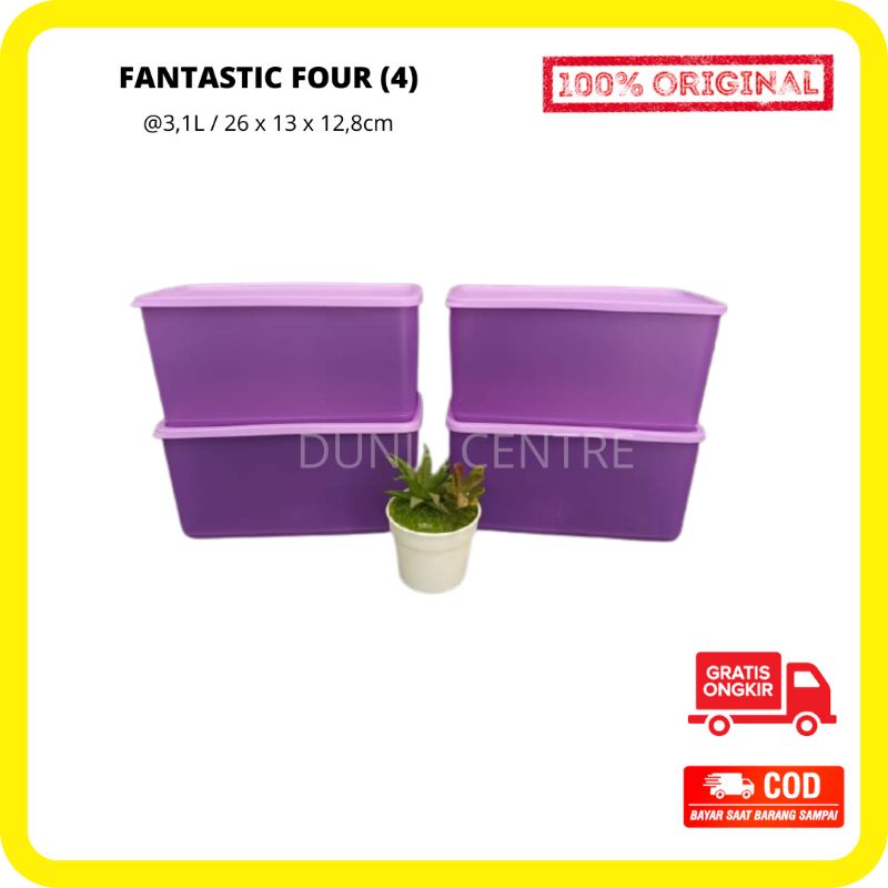PROMO TUPPERWARE TOPLES FANTASTIC FOUR UNGU (4) ORIGINAL