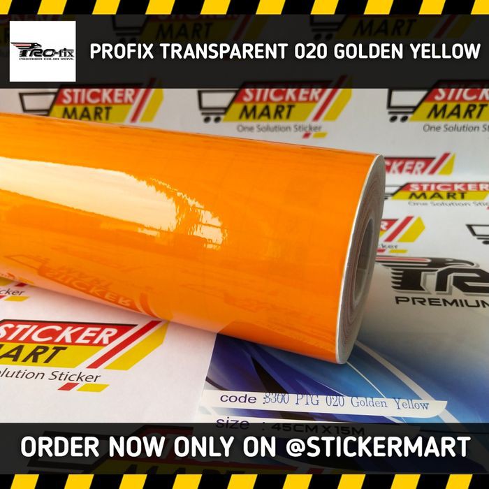 

Stiker Profix Skotlite Transparan Kuning Merah Biru by StickerMart - Golden Yellow