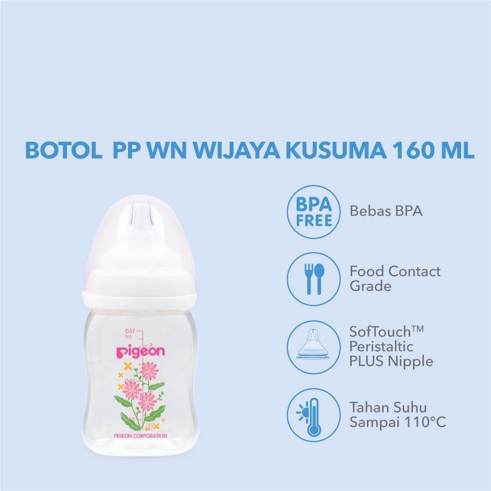 Botol Susu Bayi PIGEON PP Wide Neck 160Ml - Batik Wijaya Kusuma