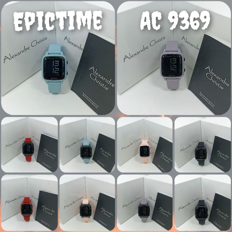 Jam Tangan Wanita Alexandre Christie 9369 AC9369 AC 9369 Tali Karet / Rubber