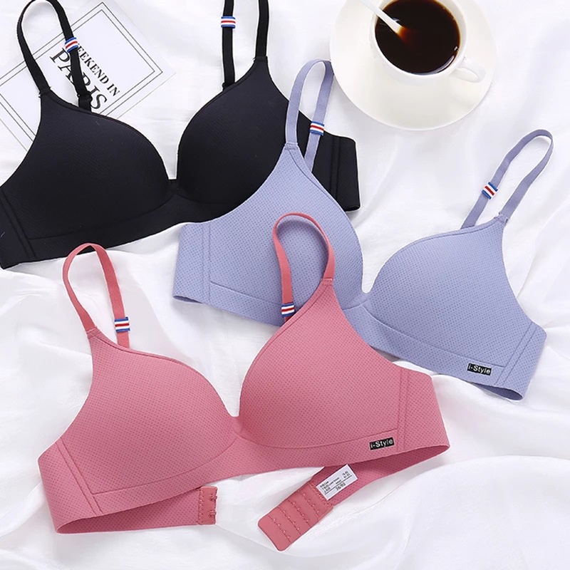 Bra Wanita Sexy Pakaian Dalam BH Fashion Seamless Bralette Tanpa Kawat import Polos Korea Jepang