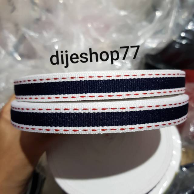 Pita list 1,5 cm ROLL Besar / pita bis strip lis bintik 1,5cm / tali selvedge / tali masker/pita box