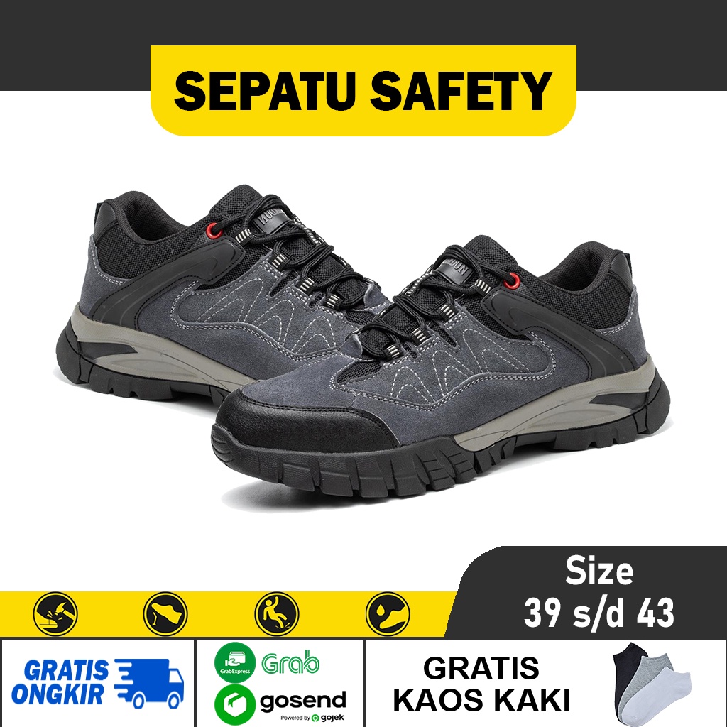 Sepatu Safety Ujung Besi Sepatu Septi Sepatu Sefty Sepatu Safety Shoes Low Cut - SSSLCA11