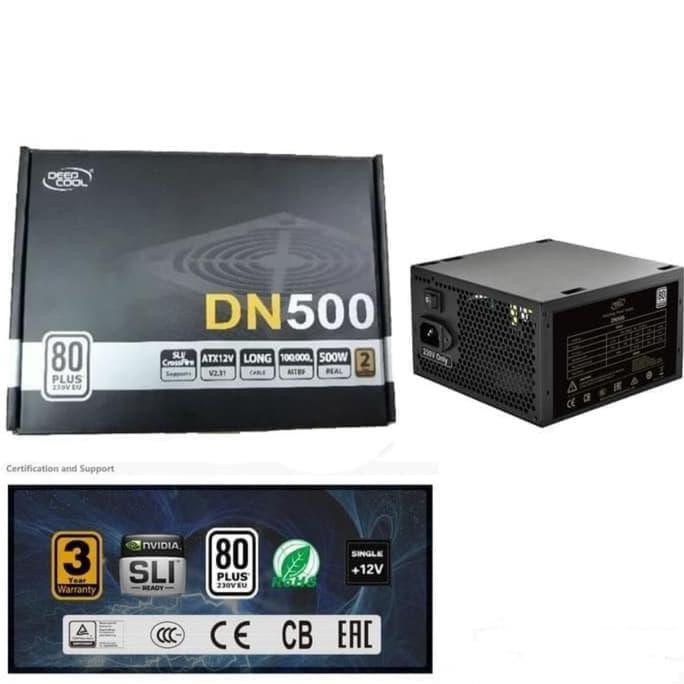 TERBARU PSU DeepCool DN500 500Watt 80+ All Flat Cable