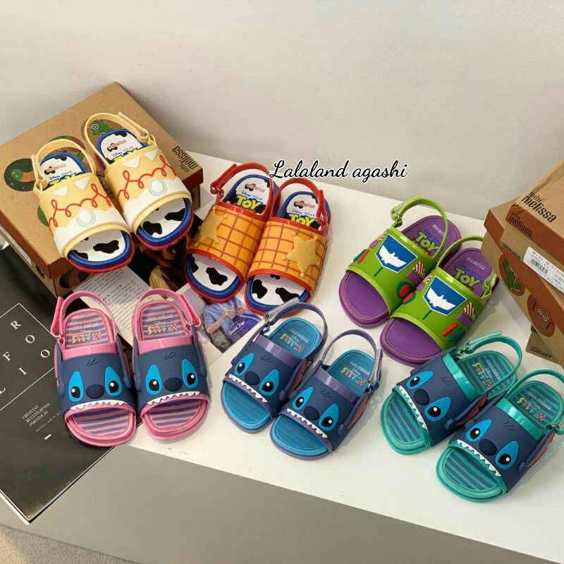 Sandal minimel lilo and stitch green/sandal melissa disney/sandal melissa anak cowok/sandal disney