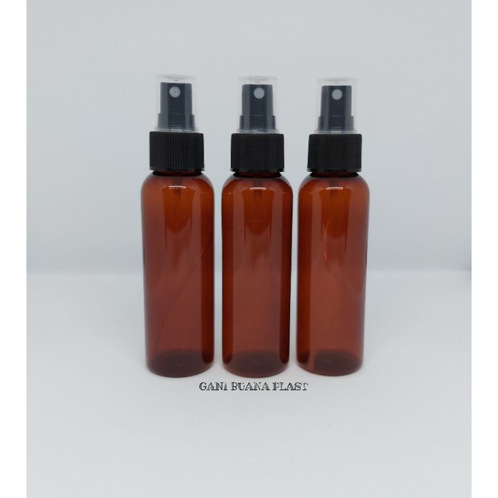 BOTOL SPRAY 100ML AMBER SPRAY HITAM