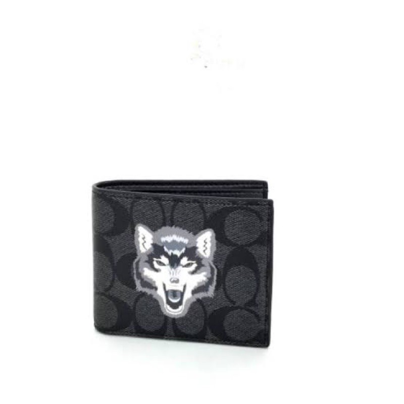 Coach 3-In-1 Wallet in charcoal wolf