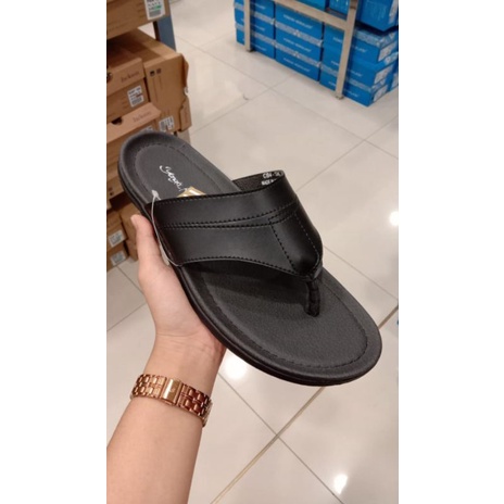 Yongki Komaladi 39 40 41 42 43 Original sandal pria japit sendal jepit hitam kulit remaja cowok laki