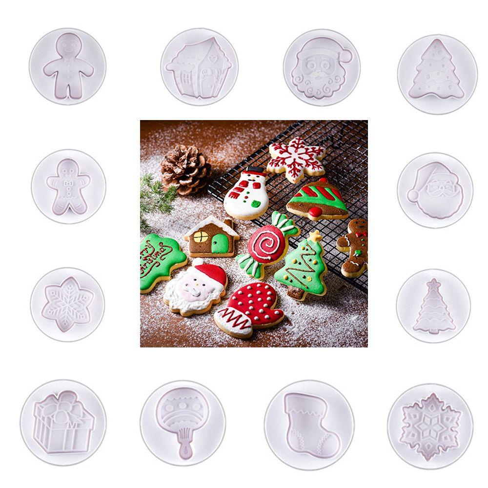 Solighter Hadiah Natal Christmas DIY Alat Kue Dekorasi Kue Santa Claus