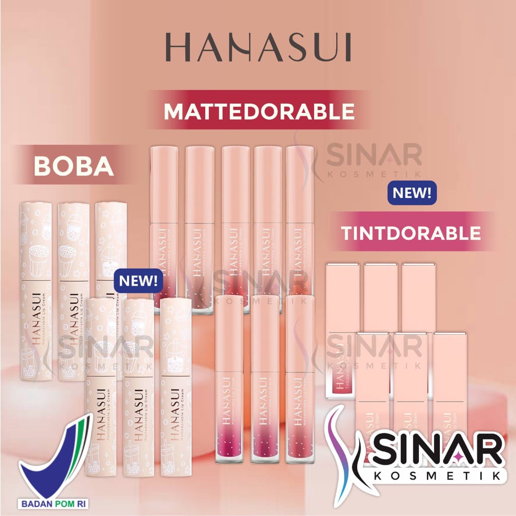 ✦SINAR✦ Hanasui Mattedorable Lip Cream - Boba Edition Lip Cream - Tintdorable Lip Tint