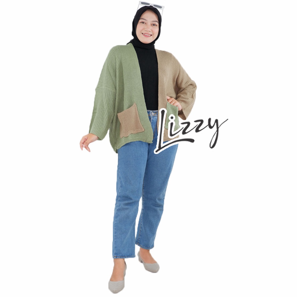 Lizzy - CHERYL CARDIGAN TWO TONE PREMIUM