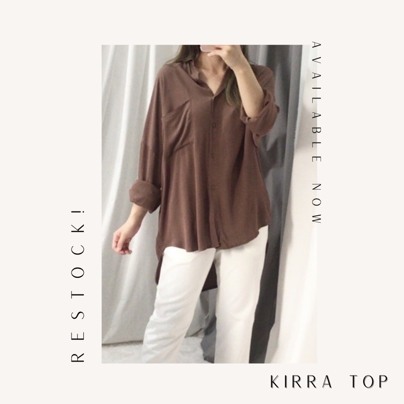 Kirra Top - Kemeja Wanita Bahan Rayon Crinkle Best Seller - BIG SIZE-8