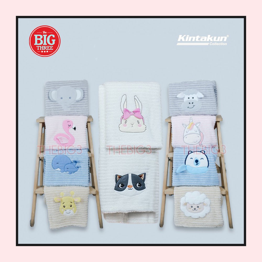 Kintakun Selimut Bayi Needle 76 x 102 Baby Blanket Lembut Tanpa Topi Karakter Hewan Hamster T-Rex Sheep Bona Cow Whalen Kitty Lion Frog Tiger Sailor Cutie Deer Duck Monkey Panda Zebra Alpaca - Needle Thebig3 TBT