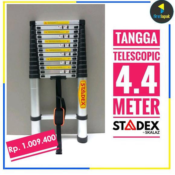 Jual Tangga Telescopic 4.4 Meter Single Aluminium STADEX by Skalaz Murah